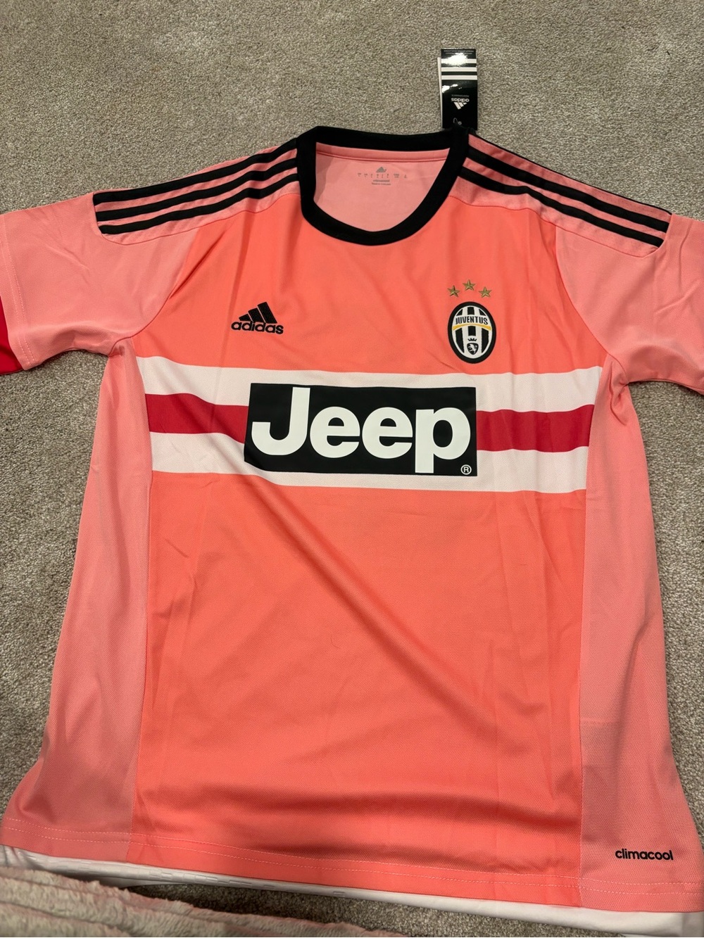 Adidas mens Juventus Pink Football Jersey SLIM FIT PAUL POGBA #10